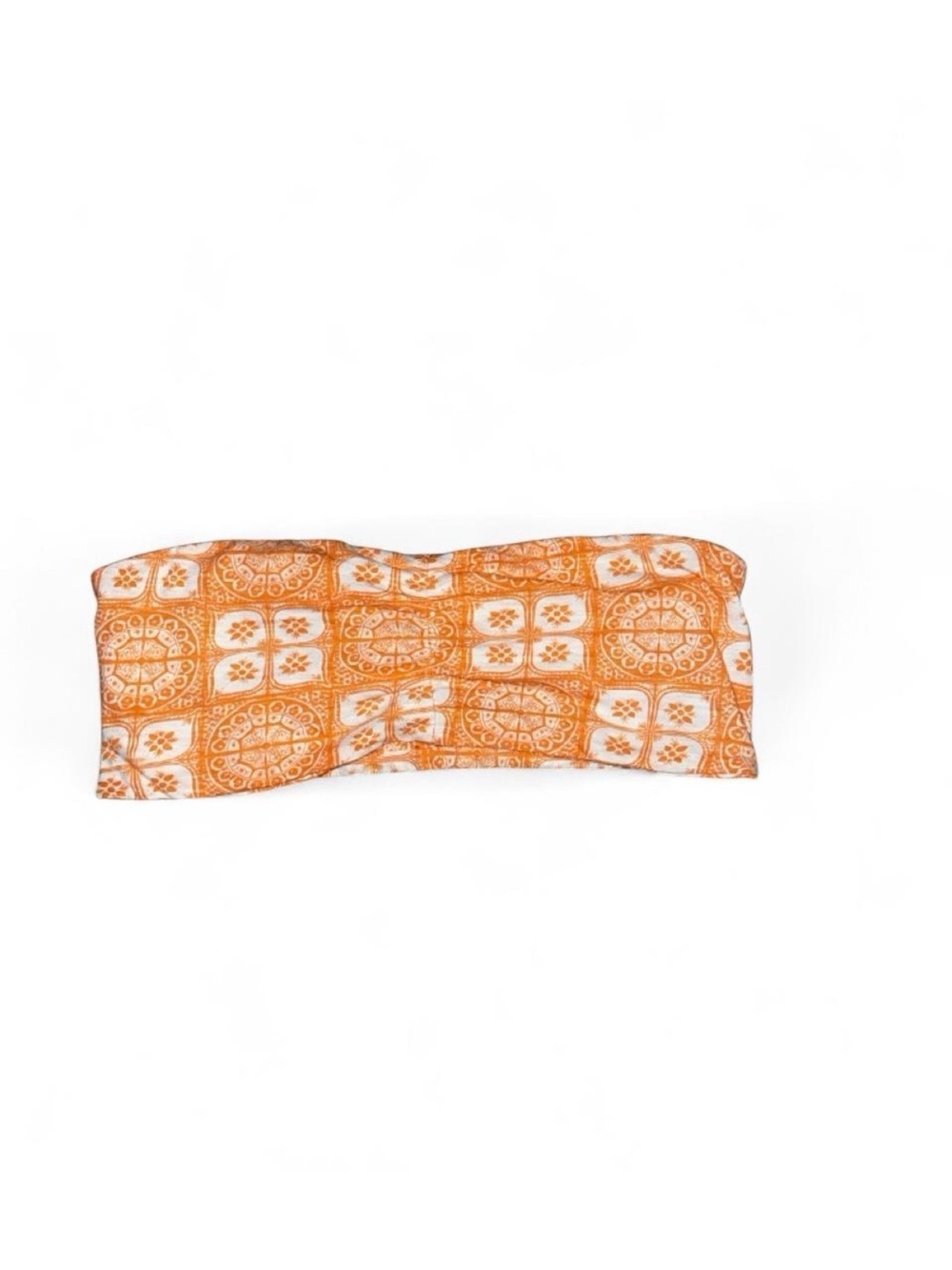 Roxy Orange Printed Bandeau Top